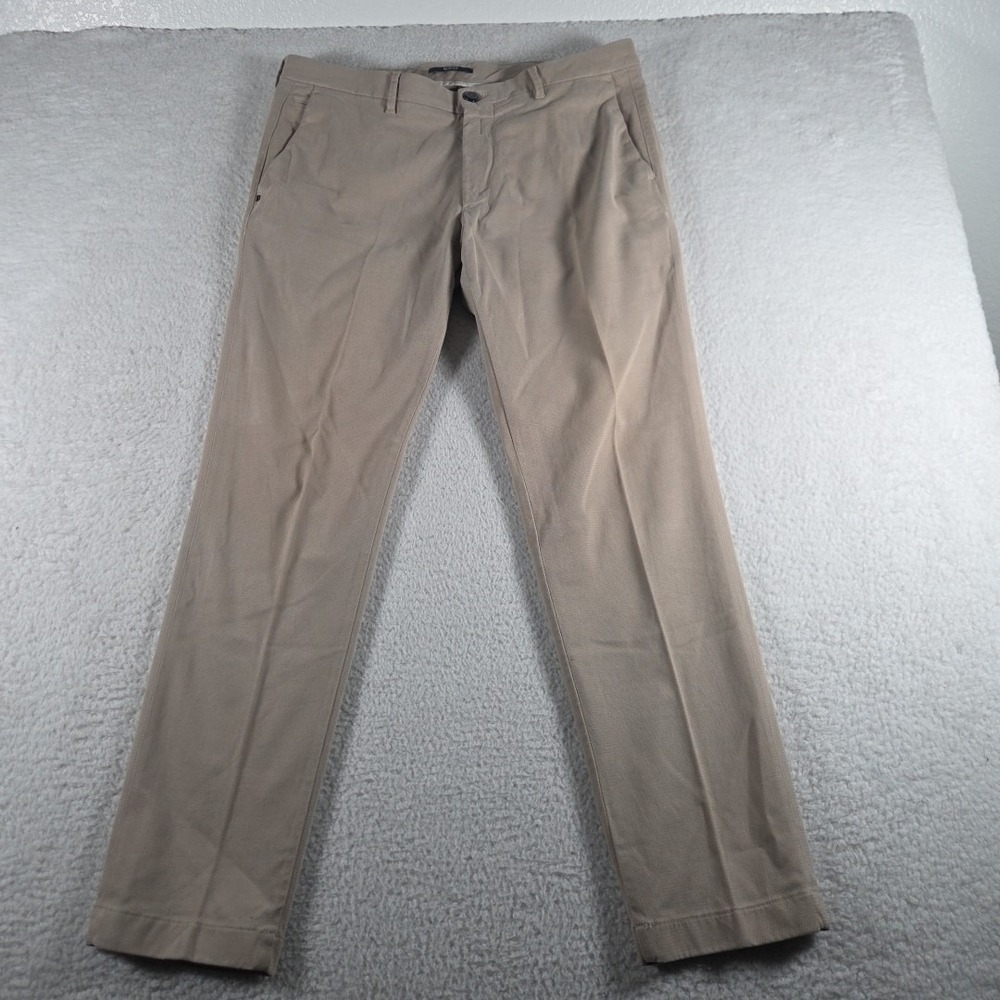 Boggi Milano Pants Men's Cotton Pants Trousers Size 38x31 Tan Dress Pants
